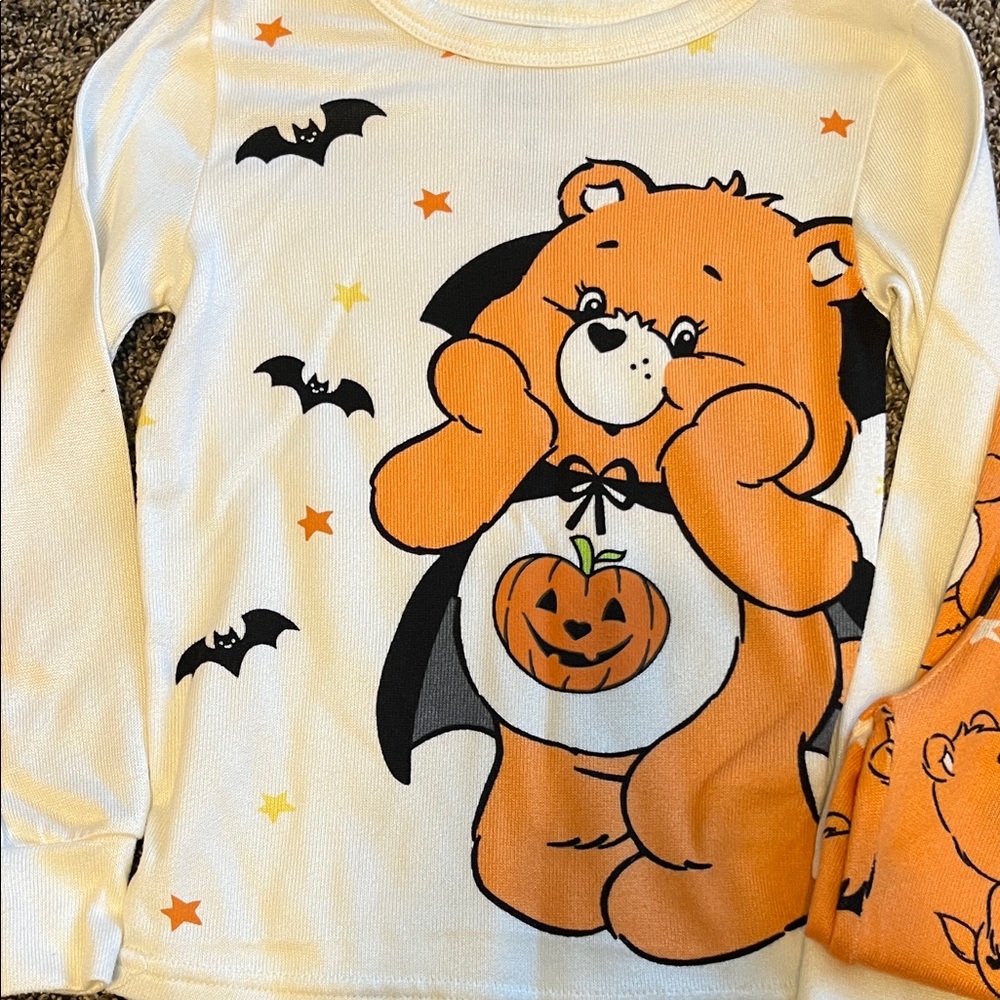 Halloween Care Bears Pajama Set with pumpkin knee high socks - Picture 2 of 11